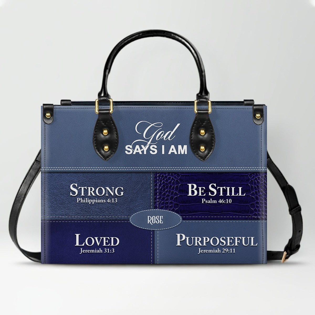 Personalized Leather Handbag for Christian Women – Custom Name & Color | CHRISTIANARTBAG CAB111425