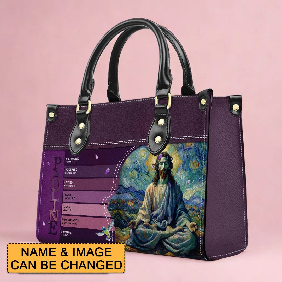 Christianartbag Handbags- Uncover the sacred meaning of your name - Personalized Leather Handbag - CABLTB0113225