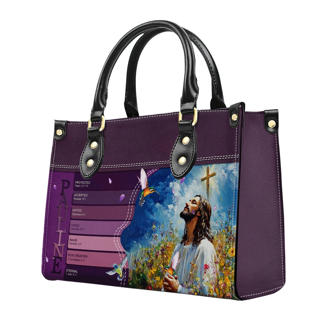 Christianartbag Handbags- Uncover the sacred meaning of your name - Personalized Leather Handbag - CABLTB0113225