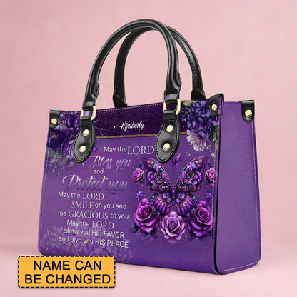 Custom Engraved Leather Handbag - Elegance & Faith Combined - CHRISTIANARTBAG CABLTHB01070424.