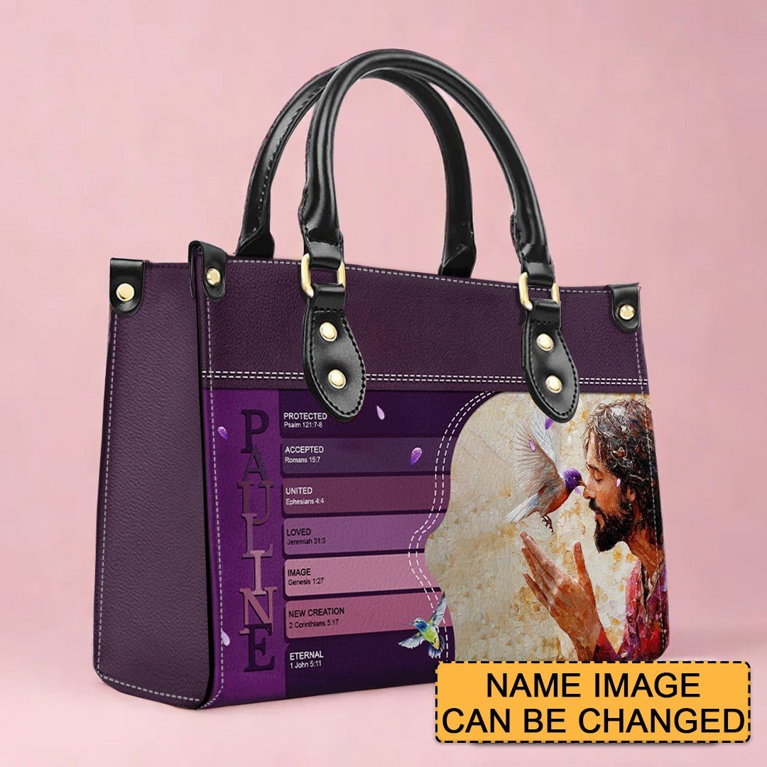 Christianartbag Handbags- Uncover the sacred meaning of your name - Personalized Leather Handbag - CABLTB0113225