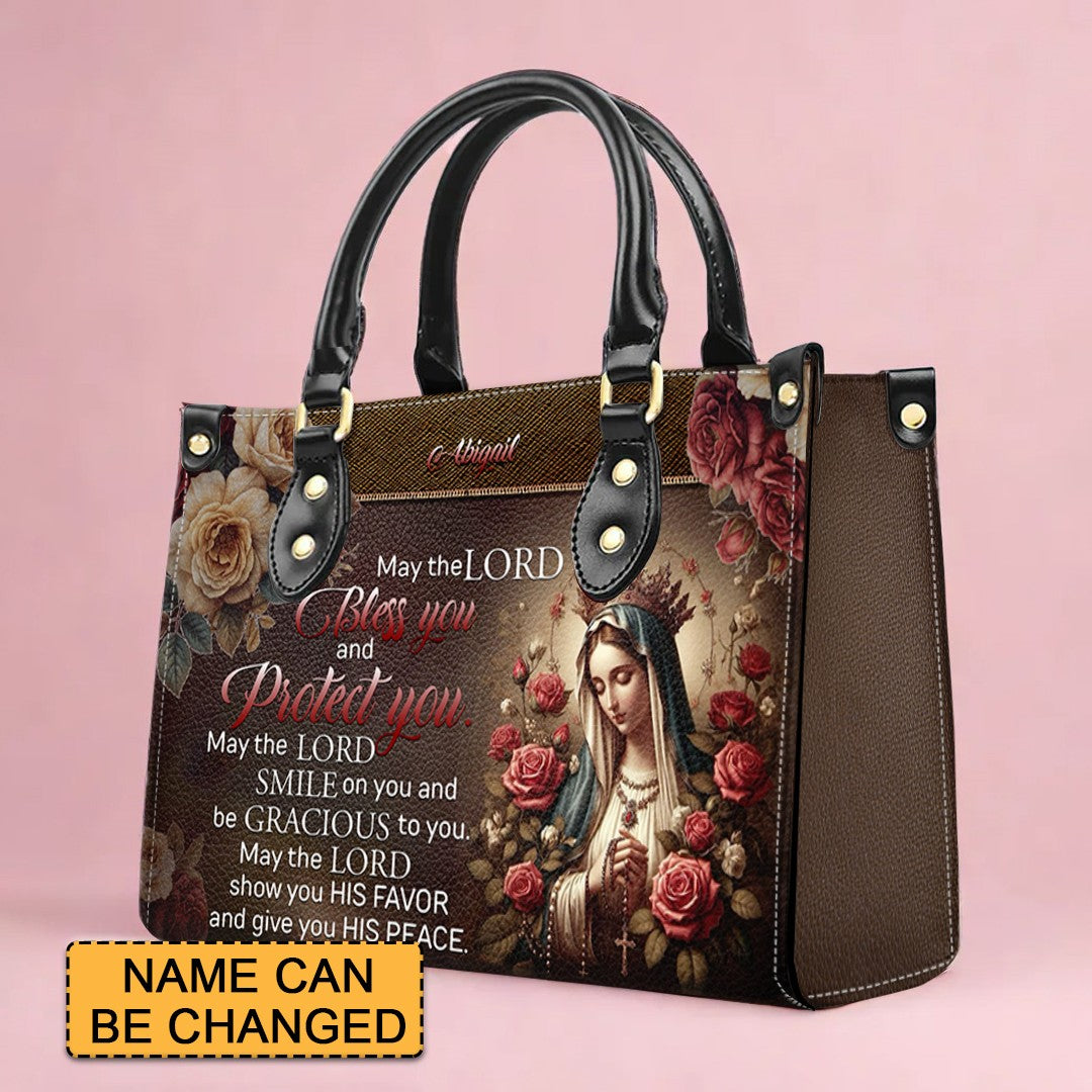 Custom Engraved Leather Handbag - Elegance & Faith Combined - CHRISTIANARTBAG CABLTHB01070424.