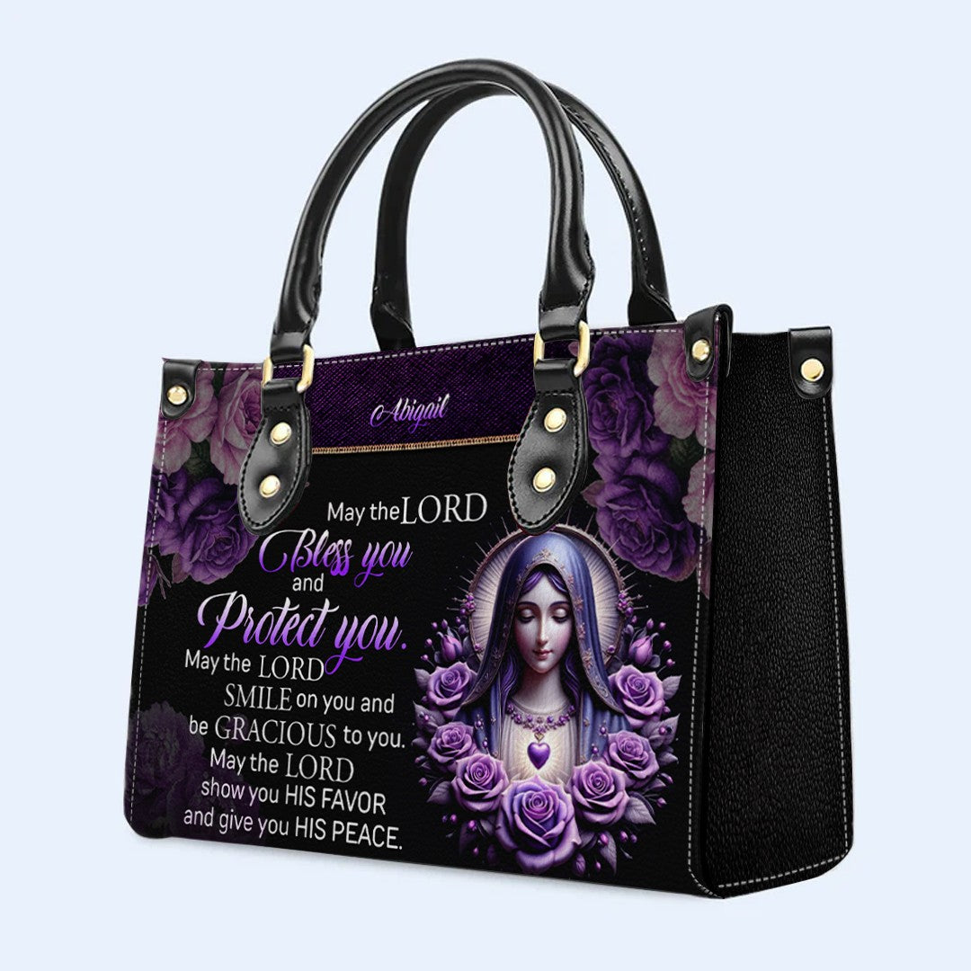 Custom Engraved Leather Handbag - Elegance & Faith Combined - CHRISTIANARTBAG CABLTHB01070424.