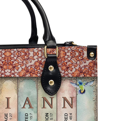 Christianartbag Handbags- Uncover the sacred meaning of your name - Bookmarks Leather Handbag - CABLTB01120624.