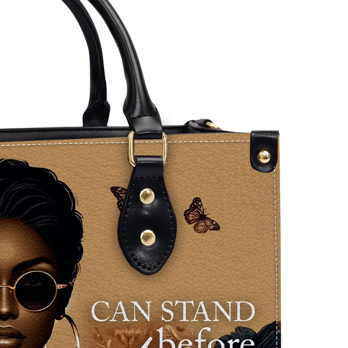 Divine Confidence Leather Tote - 'She Who Kneels' Customizable Handbag by CHRISTIANARTBAG CABLTHB02170424.