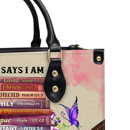 Personalized Scripture Leather Handbag by CHRISTIANARTBAG CABLTHB02080424.