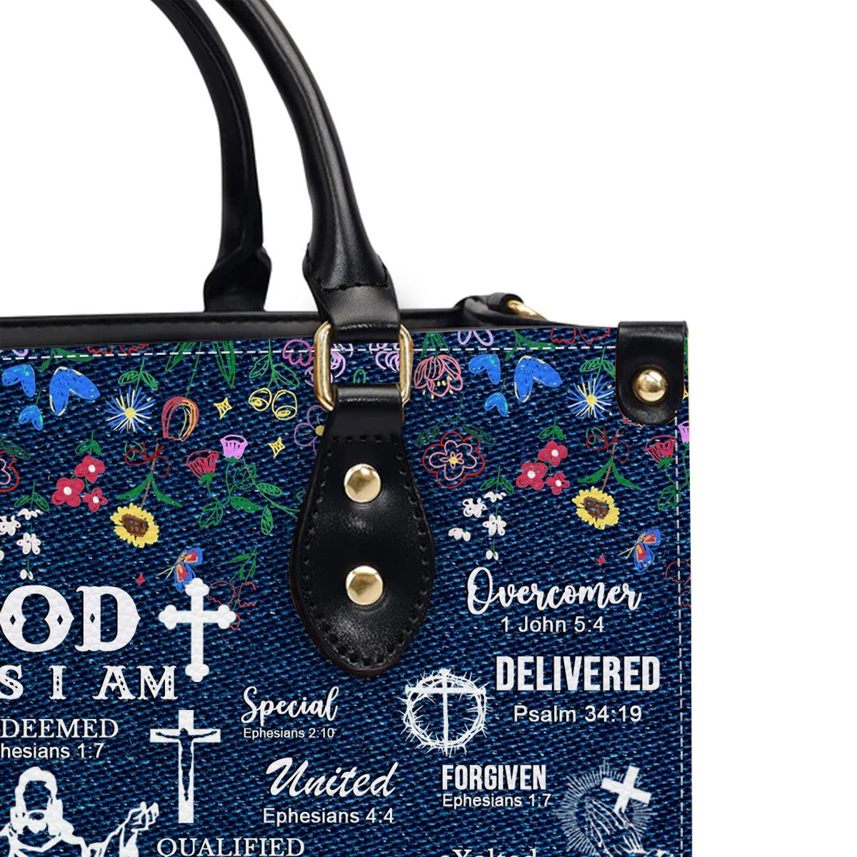 Christianartbag Handbags, God Says I Am Leather Handbag, Personalized Bags, Gifts for Women, Christmas Gift, CABLTB01200625