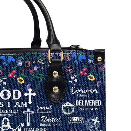 Christianartbag Handbags, God Says I Am Leather Handbag, Personalized Bags, Gifts for Women, Christmas Gift, CABLTB01200625