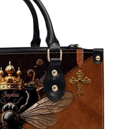 CHRISTIANARTBAG Personalized Leather Handbag - Bee Kind Bee Wild Bee Humble Bee Strong Bee You Tiful - CABLTHB01180524.