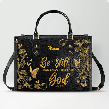 CHRISTIANARTBAG Handbags - She Who Kneels Before GOD - Custom Bible Verses Name & Color - Personalized Leather Handbag - CABLTB01040625
