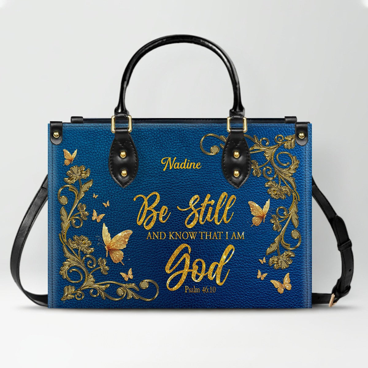 CHRISTIANARTBAG Handbags - She Who Kneels Before GOD - Custom Bible Verses Name & Color - Personalized Leather Handbag - CABLTB01040625