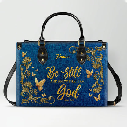 CHRISTIANARTBAG Handbags - She Who Kneels Before GOD - Custom Bible Verses Name & Color - Personalized Leather Handbag - CABLTB01040625