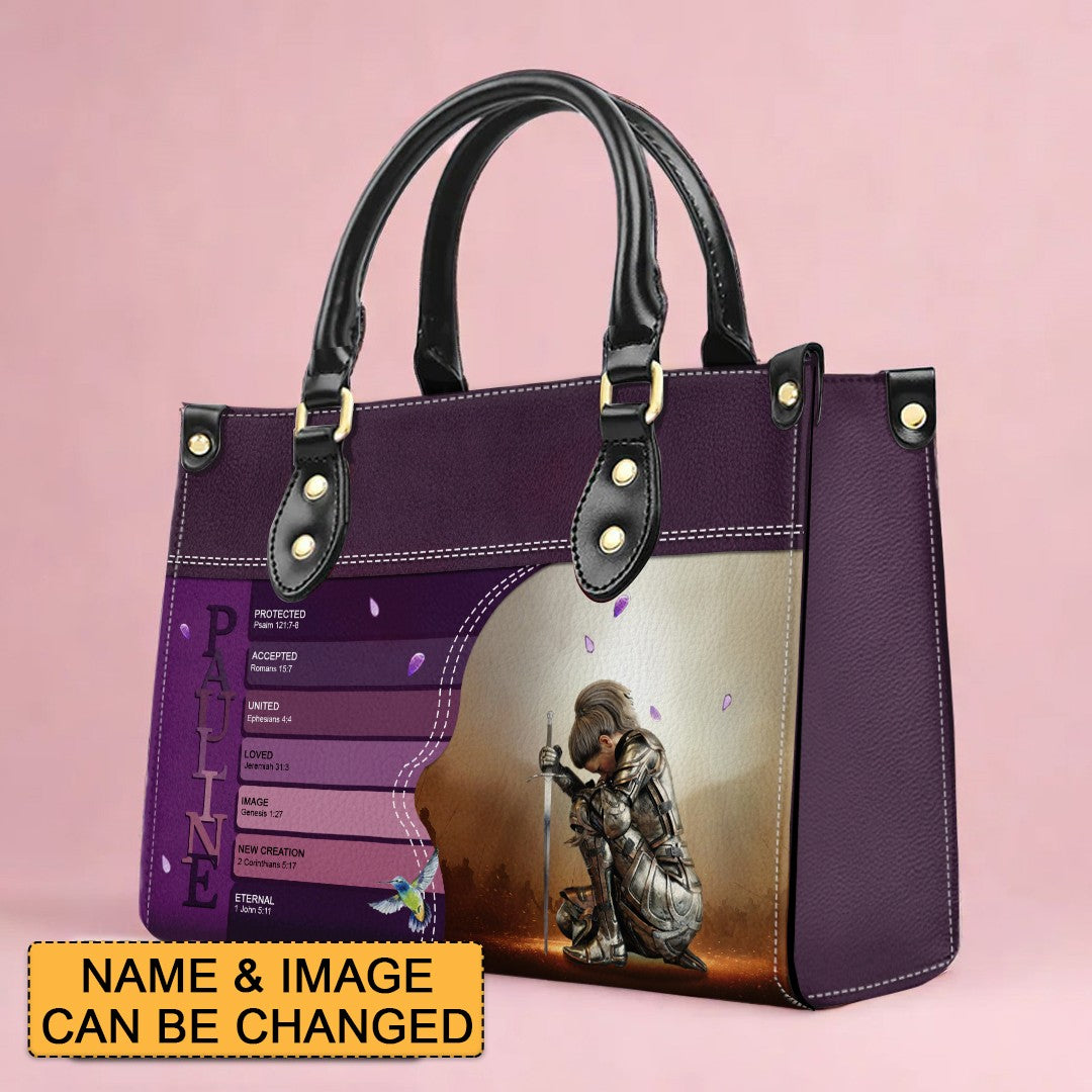 Christianartbag Handbags- Uncover the sacred meaning of your name - Personalized Leather Handbag - CABLTB0113225