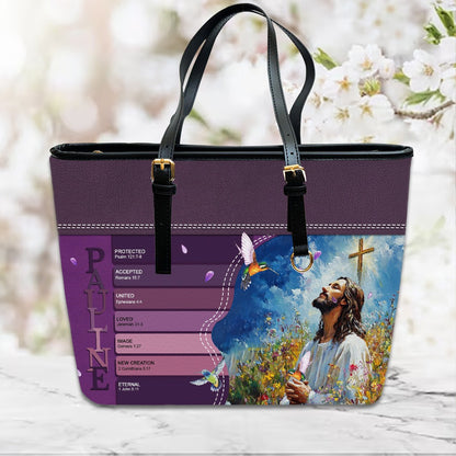 Christianartbag Handbags- Uncover the sacred meaning of your name - Personalized Leather Handbag - CABLTB0113225