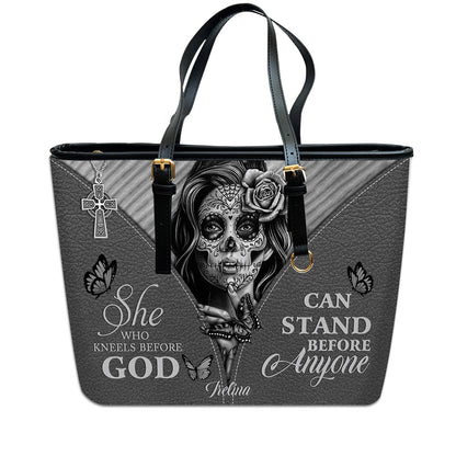 CHRISTIANARTBAG Handbags - Bless You and Protect You | Día de los Muertos Style – Mexican Sugar Skull & Bible Verse Bag for Women