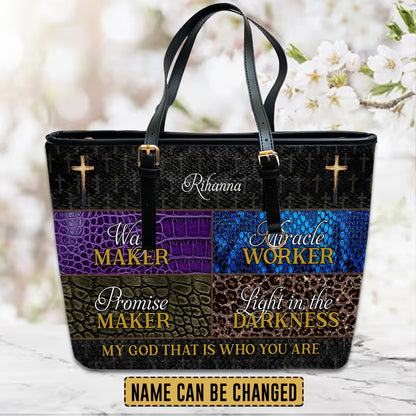 CHRISTIANARTBAG Crossbody Bag with Chain - Personalized Crossbody Bag with Chain - Way Maker Miracle Worker Promise Maker Light in The Darkness - CABCBC02300524