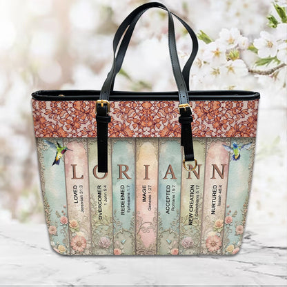 Christianartbag Handbags- Uncover the sacred meaning of your name - Bookmarks Leather Handbag - CABLTB01120624.