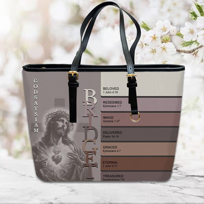 CHRISTIANARTBAG Handbags - Uncover the sacred meaning of your name - Custom Name & Color - Personalized Leather Handbag - CABLTB01250525