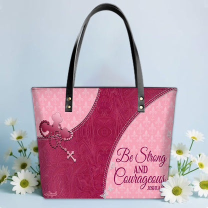 Personalized Leather Tote Bag with Personalized Name & Custom Bible Verse | CHRISTIANARTBAG Luxury Bag CAB-1121325