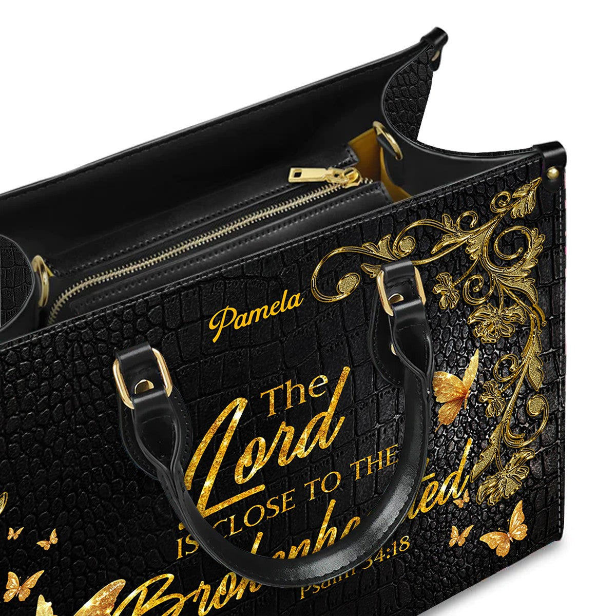 CHRISTIANARTBAG Handbags - WALKING IN FAITH – Personalized Christian Leather Handbag for Women - Custom Bible Verses & Name - Faith-Inspired | Bible-Based | Spirit-Lifting - CABLTB01080625