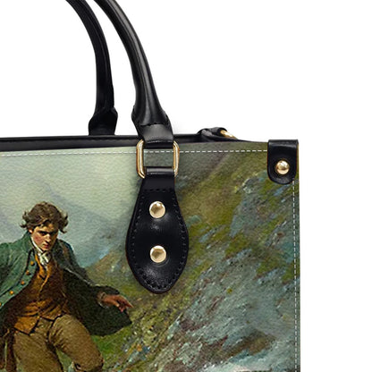 Personalized Leather Handbag – "Kidnapped" Book Cover Design | Custom Name | ChristianArtBag™