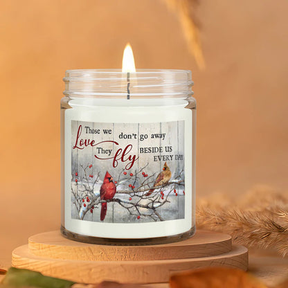 Christianart Candles, Those We Love Don't Go Away - Cardinal Bird, Bible Verse Candles, Natural Candle, Soy Wax Candle 9oz, Christmas Gift. - Christian Art Bag