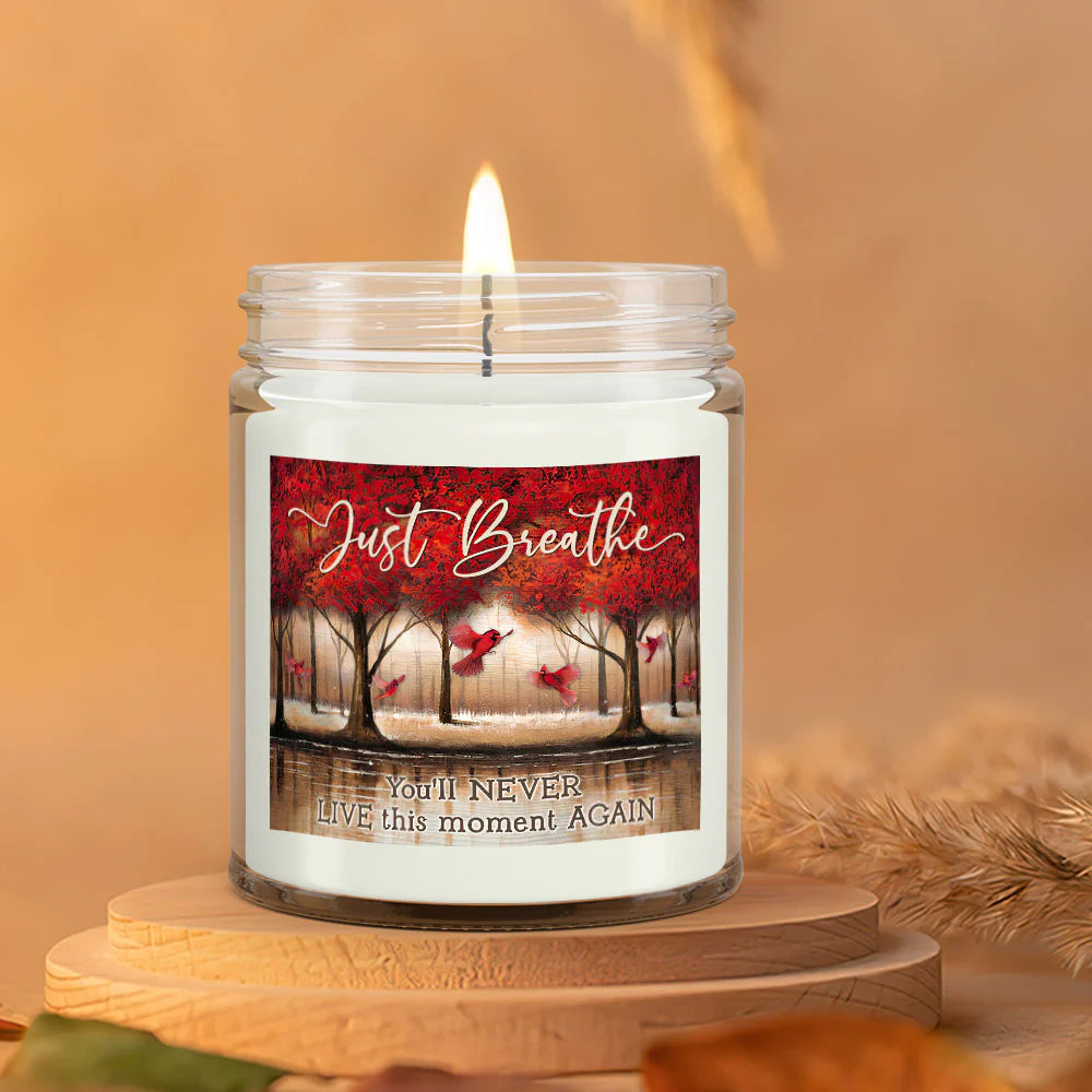 Christianartbag Candles, Just Breathe, Christian Candles, Bible Verse Candles, Natural Candle, Soy Wax Candle 9oz, Christmas Gift. - Christian Art Bag