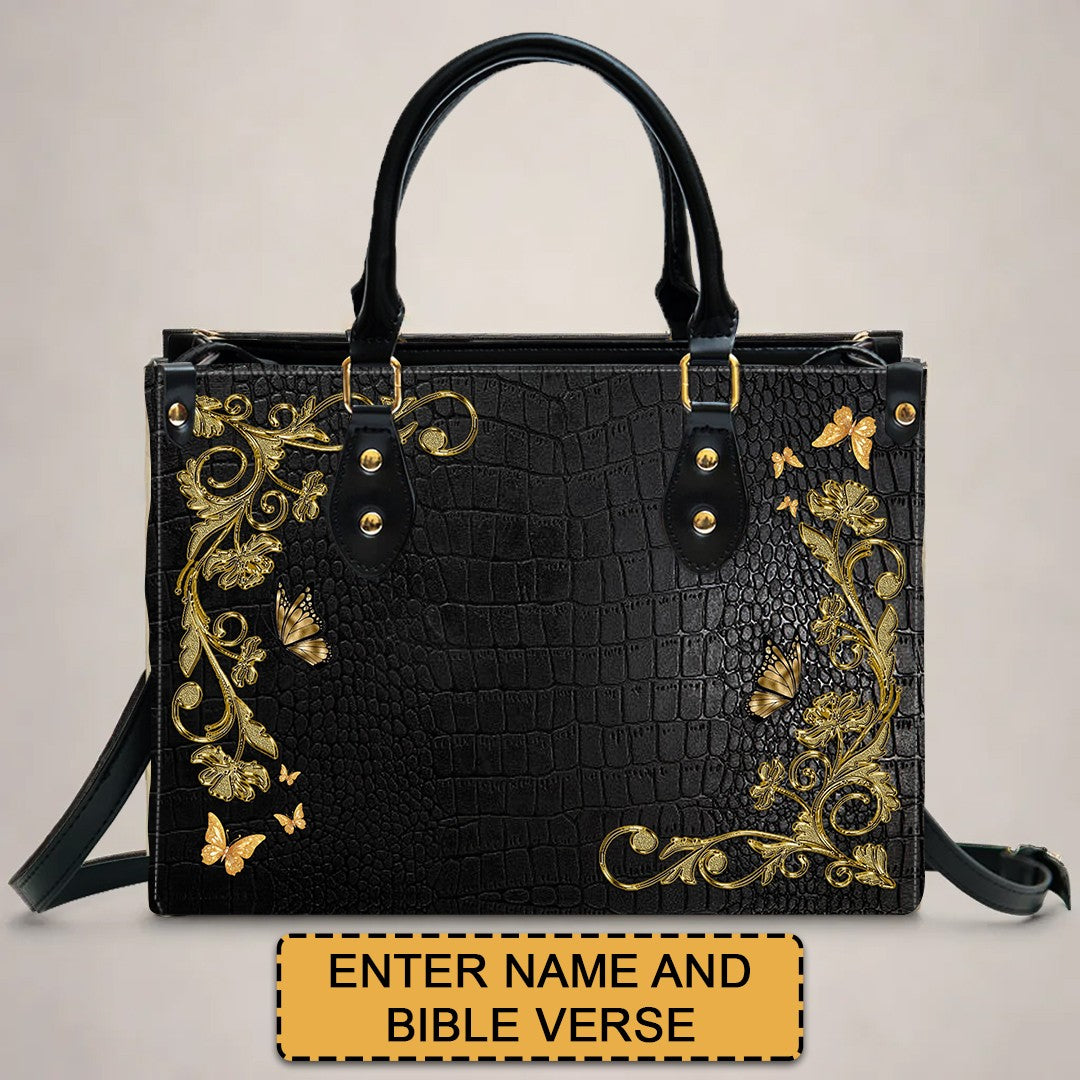CHRISTIANARTBAG Handbags - Christian Affirmation Leather Handbag for Women – Faith-Based Bible Verse Purse – Inspirational Gift for Moms - CABLTB01062125