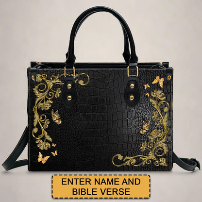 CHRISTIANARTBAG Handbags - Christian Affirmation Leather Handbag for Women – Faith-Based Bible Verse Purse – Inspirational Gift for Moms - CABLTB01062125