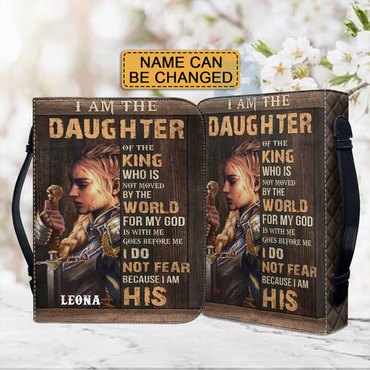 Christianart Bible Cover - I Am Daughter Of The King - Warrior Bible Cover - Bible Cover For Women - CABBBCV01070324.