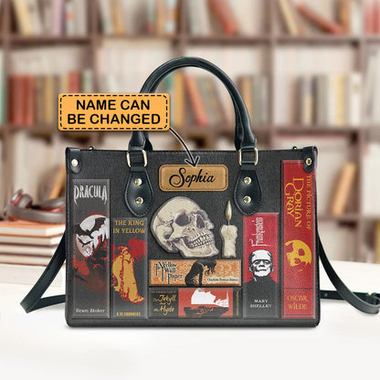 Christianartbag Novel Bags, Personalized Leather Handbags for Literary Enthusiasts, Horror Leather Handbag, CABHN01281223. - Christian Art Bag