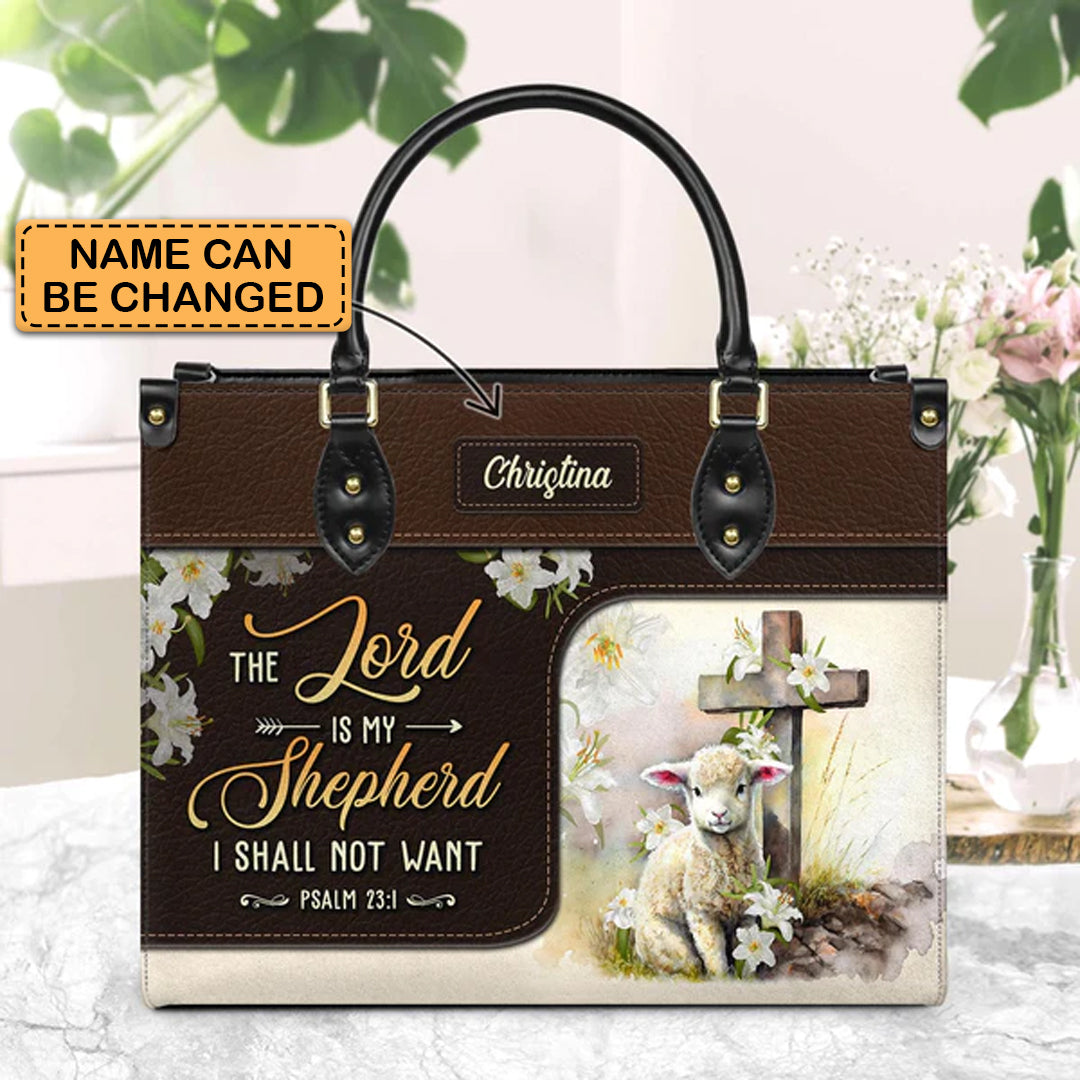 Christianartbag Handbags, The Lord Is My Shepherd I Shall Not Want Psalm 23 1, Handbag Design, Monogram Leather Handbag, Gifts for Women, CABLTB04271223. - Christian Art Bag