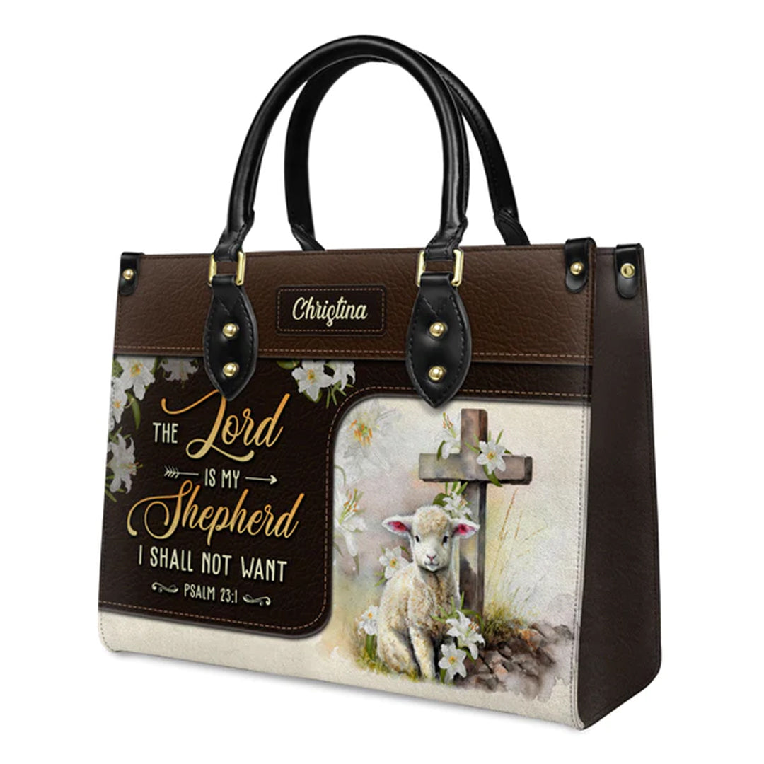 Christianartbag Handbags, The Lord Is My Shepherd I Shall Not Want Psalm 23 1, Handbag Design, Monogram Leather Handbag, Gifts for Women, CABLTB04271223. - Christian Art Bag