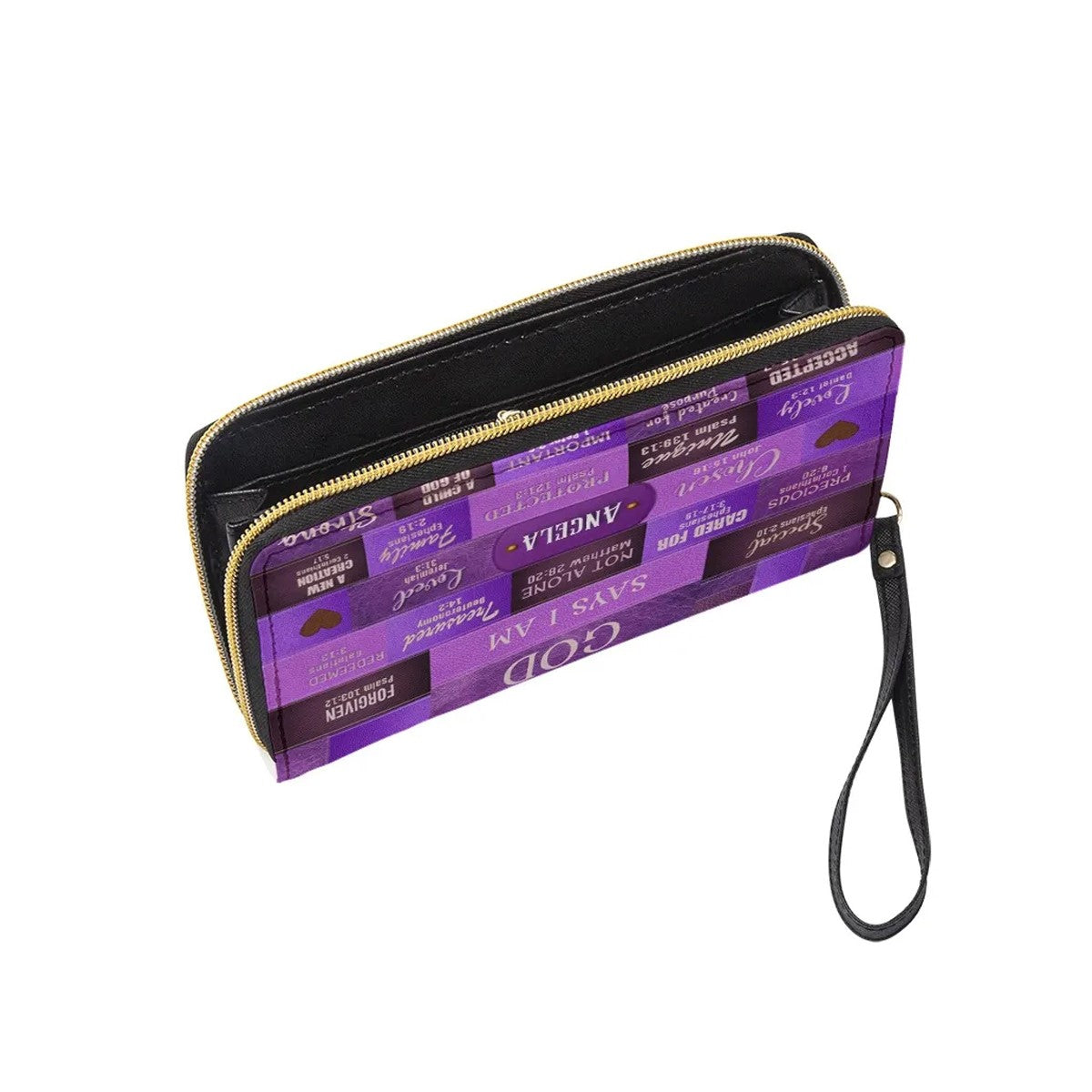 Christianartbag Handbags, God Says I Am Leather Handbag Purple, Personalized Bags, Gifts for Women, Christmas Gift, CABLTB02240923. - Christian Art Bag