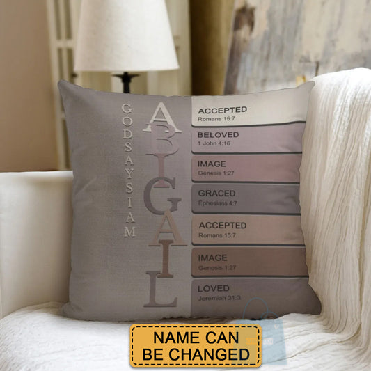 Christianartbag Pillow, Uncover the sacred meaning of your name, Personalized Throw Pillow, Christian Gift, Christian Pillow, CABPL01270624.