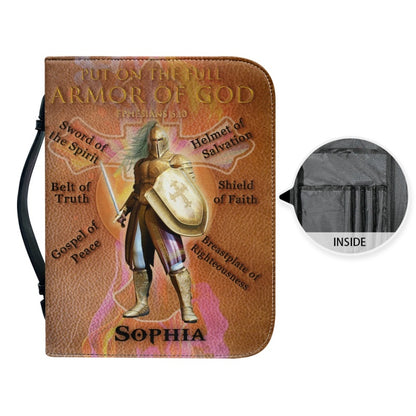 Christianartbag Bible Cover, Put On The Full Armor Of GOD Bible Cover, Personalized Bible Cover, Warrior Woman Bible Cover, Christian Gifts, CAB02251023. - Christian Art Bag