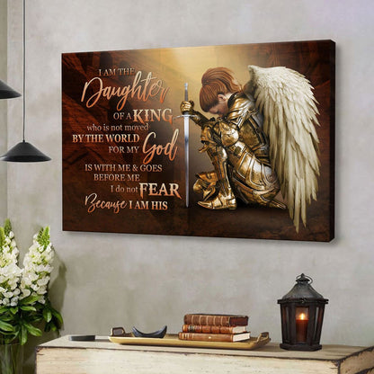 Christianartbag Home Decor, Female Warrior I Am The Daughter Of A King Canvas Print – Inspirational Canvas Art – Scripture Wall Art, CAB05270224.