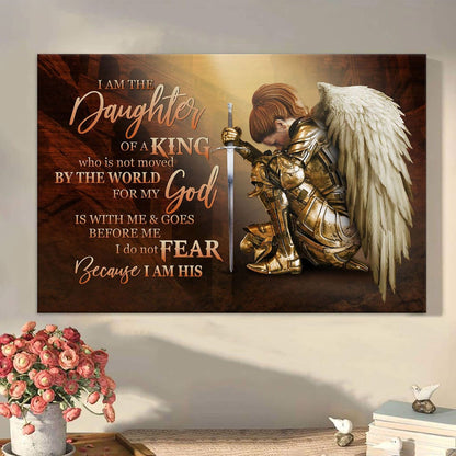 Christianartbag Home Decor, Female Warrior I Am The Daughter Of A King Canvas Print – Inspirational Canvas Art – Scripture Wall Art, CAB05270224.