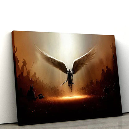 Christianartbag Home Decor, Wings Of God Warrior Canvas Wall Art - Christian Poster - Religious Wall Decor Canvas Poster, CAB11270224.