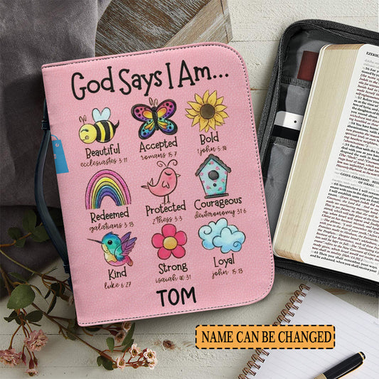 Christianartbag Bible Cover for Children, GOD Says I Am Bible Cover for Children, Cute Animal Bible Cover, Personalized Bible Cover, Bible Cover For Kids, Christian Gifts for Kids, CABCK01191023 - Christian Art Bag