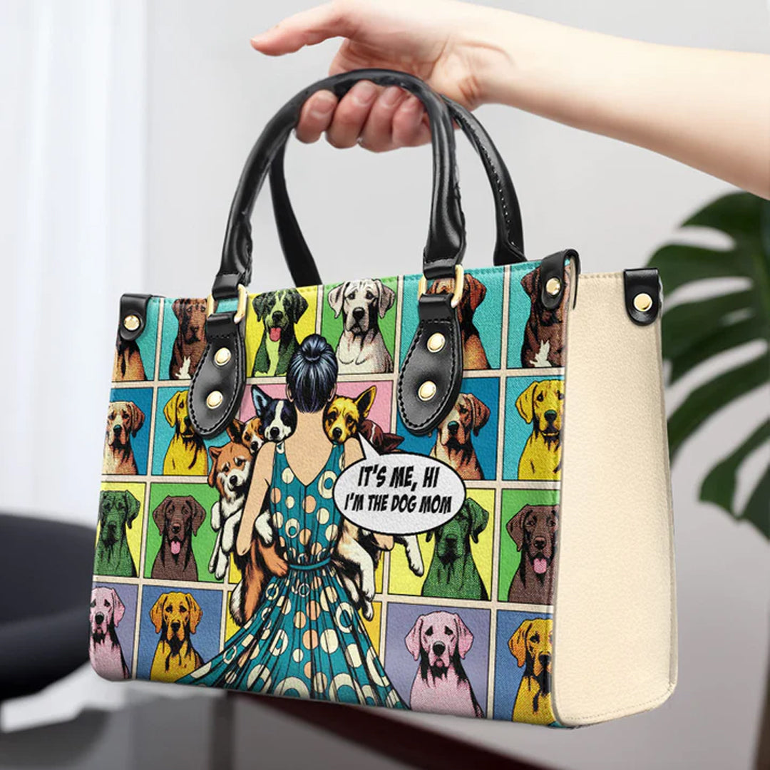 CHRISTIANARTBAG 'Proud Dog Mom' Pop Art Leather Handbag - CABLTHB08300324.