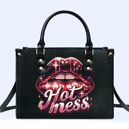 CHRISTIANARTBAG 'Sassy Hot Mess' Custom Text Leather Handbag - CABLTHB18300324.