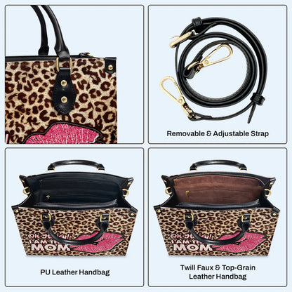 CHRISTIANARTBAG 'Oh Honey, I AM THAT MOM' Leopard Print Leather Handbag - CABLTHB04300324.