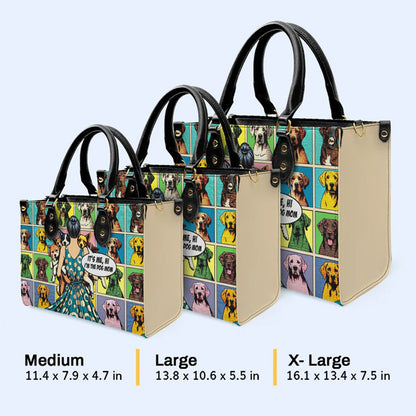 CHRISTIANARTBAG 'Proud Dog Mom' Pop Art Leather Handbag - CABLTHB08300324.