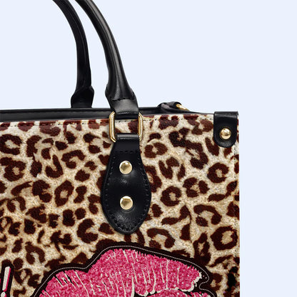 CHRISTIANARTBAG 'Oh Honey, I AM THAT MOM' Leopard Print Leather Handbag - CABLTHB04300324.