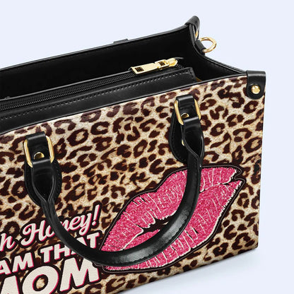 CHRISTIANARTBAG 'Oh Honey, I AM THAT MOM' Leopard Print Leather Handbag - CABLTHB04300324.