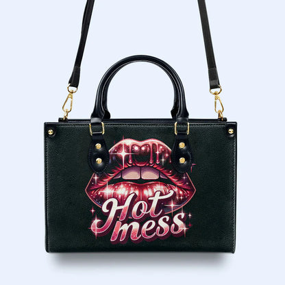 CHRISTIANARTBAG 'Sassy Hot Mess' Custom Text Leather Handbag - CABLTHB18300324.