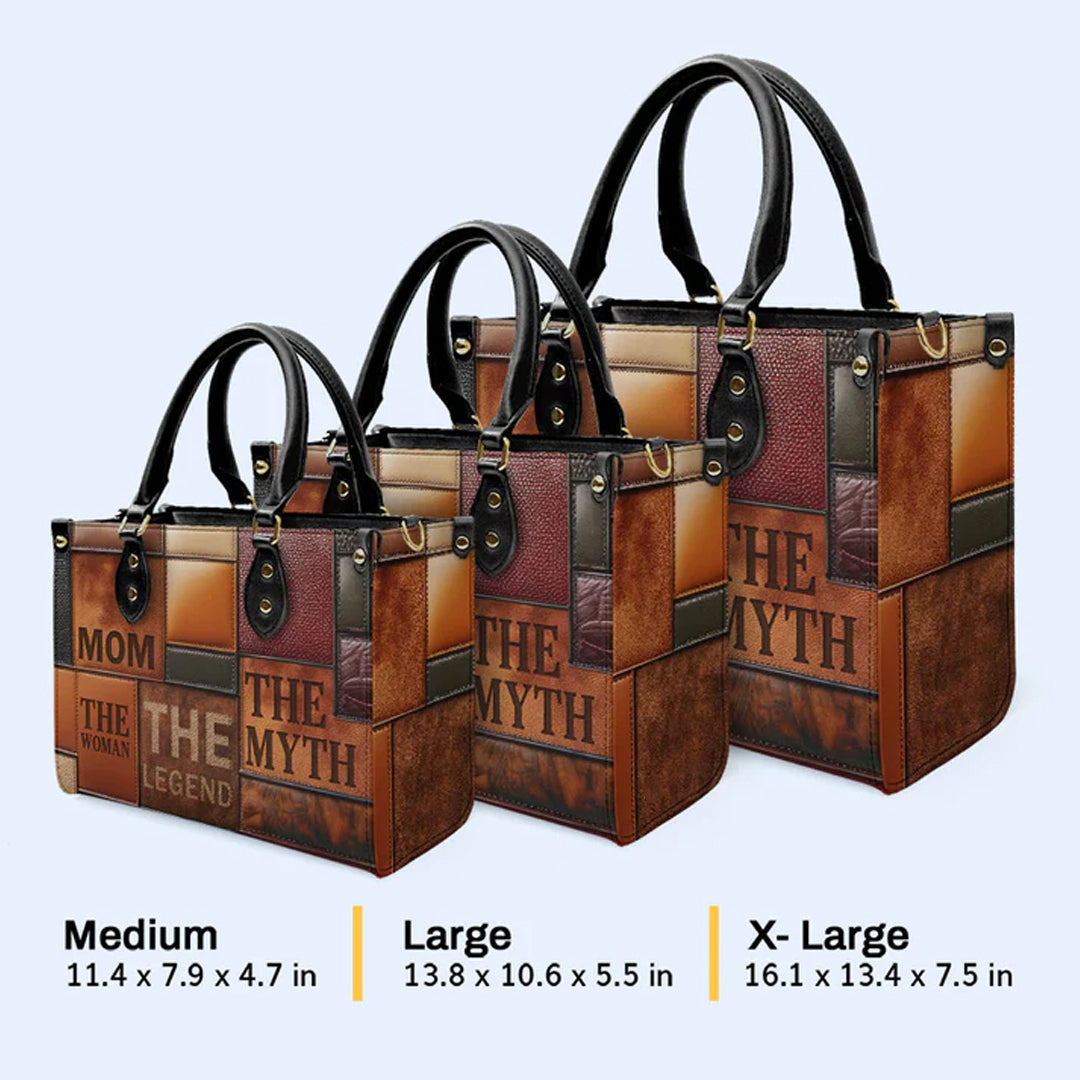 CHRISTIANARTBAG 'Mom: The Woman, The Myth, The Legend' Patchwork Leather Handbag - CABLTHB05300324.