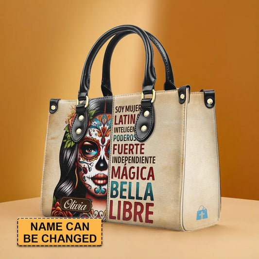 Latina Essence Personalized Leather Tote - CHRISTIANARTBAG Empowerment Series - CABLTHB11310324.