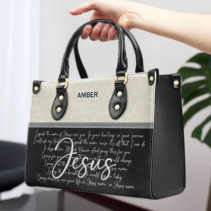 Prayerful Message Custom Leather Tote - CHRISTIANARTBAG Inspirational Collection - CABLTHB10310324.